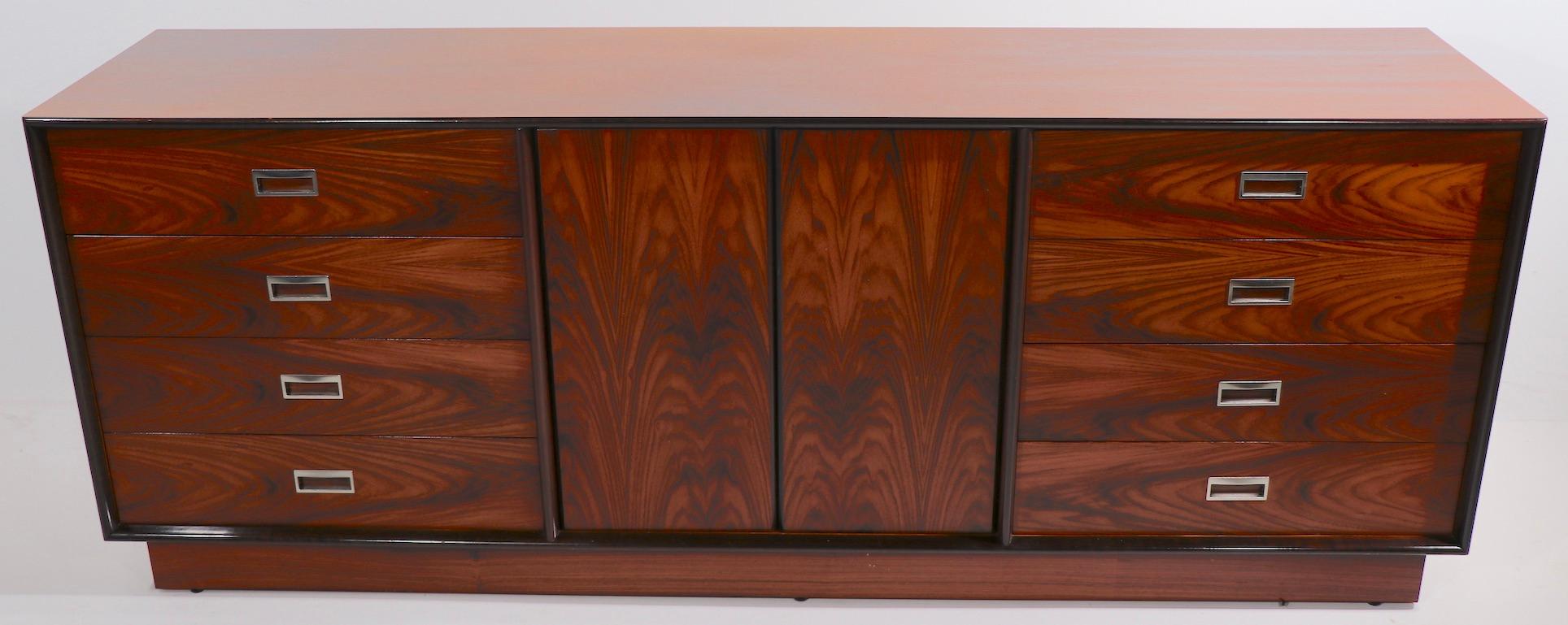 Scandinavian Modern Mid Century Rosewood Dresser Made in Sweden
