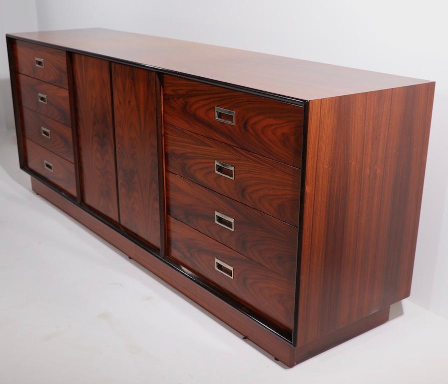 Veneer Mid Century Rosewood Dresser Made in Sweden