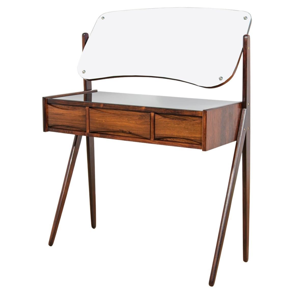 Mid-Century Rosewood Dressing Table by A. Vodder for Ølholm Møbelfabri, 1960s For Sale