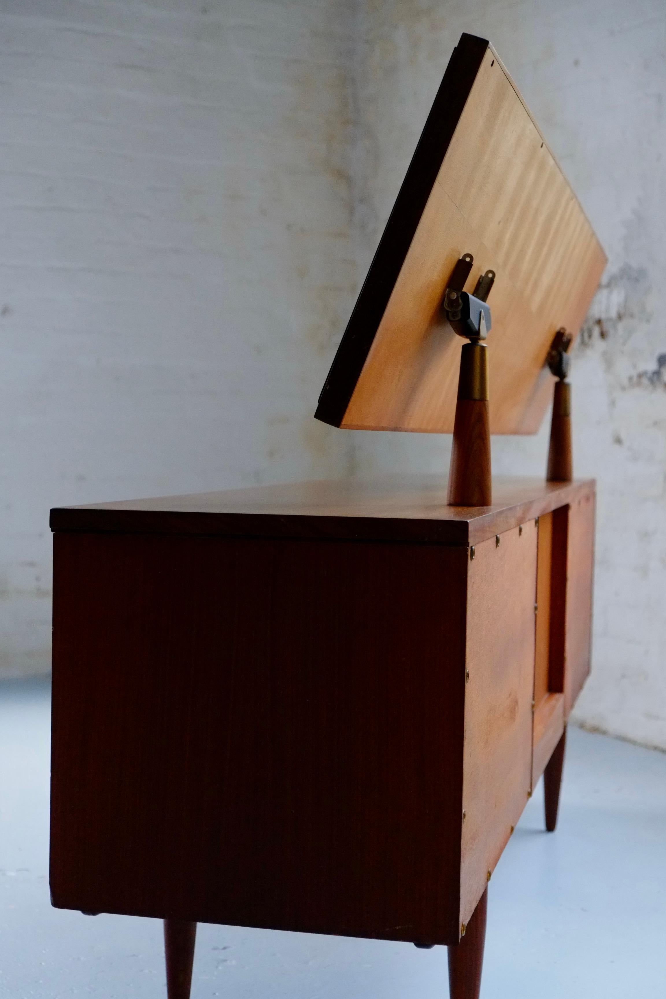 Mahogany Mid Century Dressing Table & Stool by Arthur Edwards - English C1960