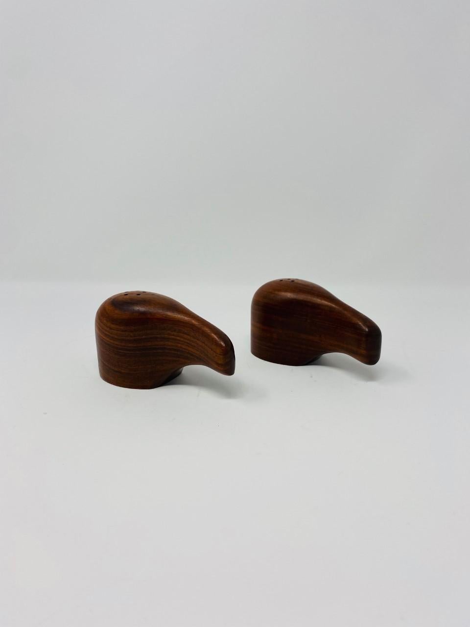 Mid Century Rosewood “Elephant” Salt & Pepper Shakers For Sale 2