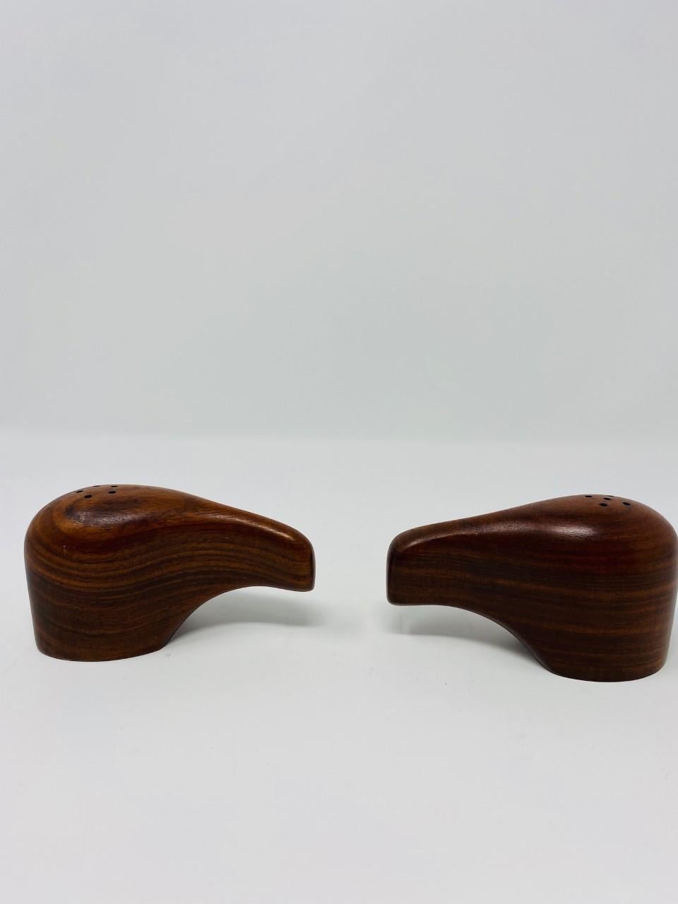 Mid Century Rosewood “Elephant” Salt & Pepper Shakers For Sale 4