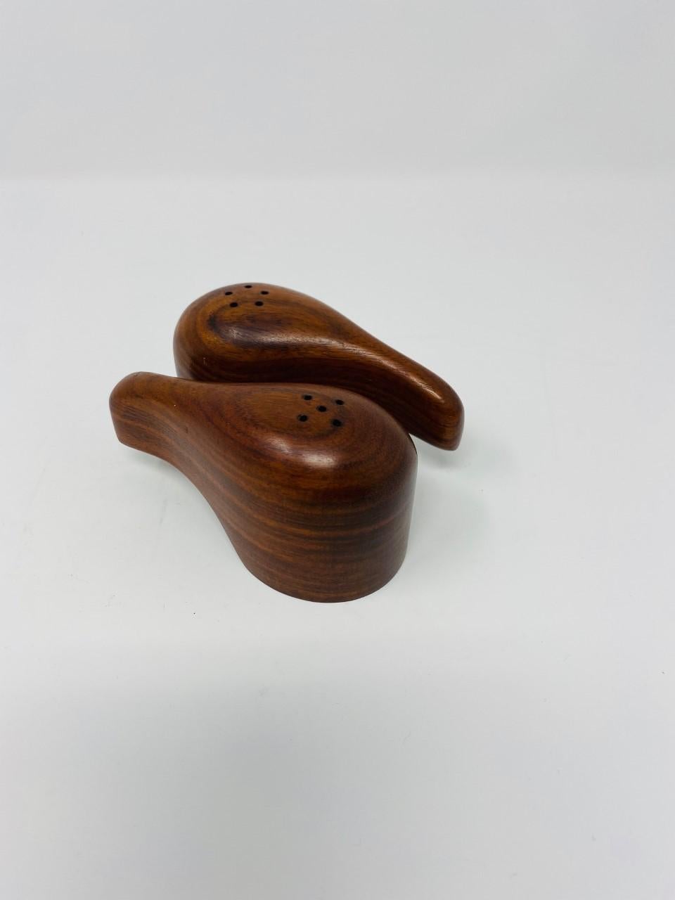 Mid Century Rosewood “Elephant” Salt & Pepper Shakers For Sale 5