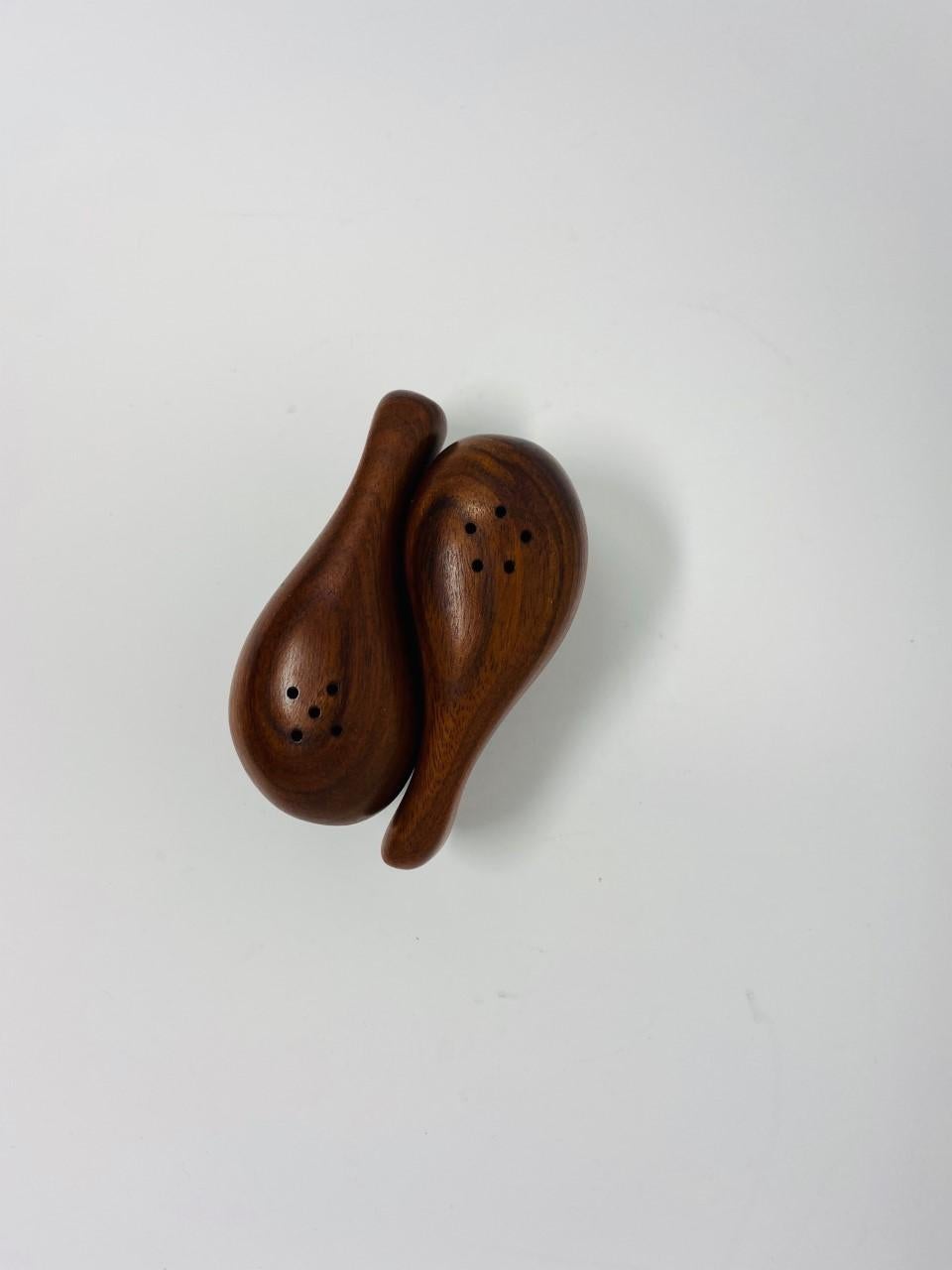 Mid Century Rosewood “Elephant” Salt & Pepper Shakers For Sale 1