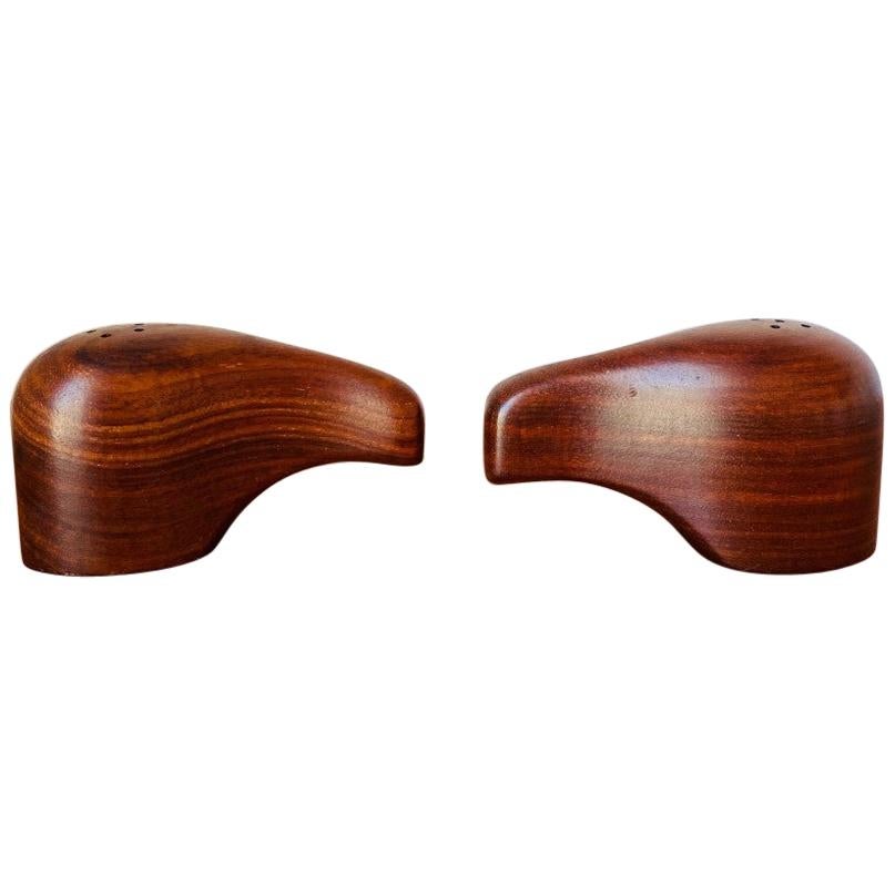 Mid Century Rosewood “Elephant” Salt & Pepper Shakers For Sale