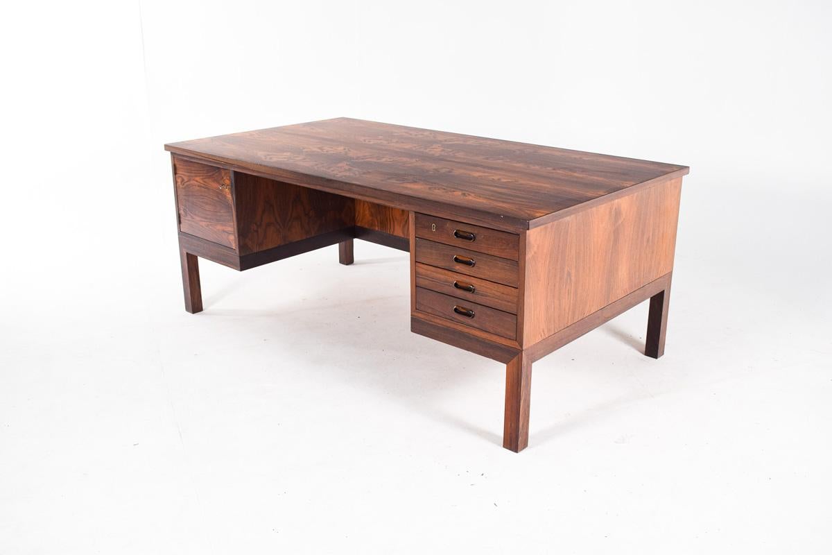 Mid-Century Modern Midcentury Rosewood Executive Desk by Gunnar Falsig for Falsigs Mobelfabrik