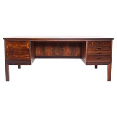 Midcentury Rosewood Executive Desk by Gunnar Falsig for Falsigs Mobelfabrik