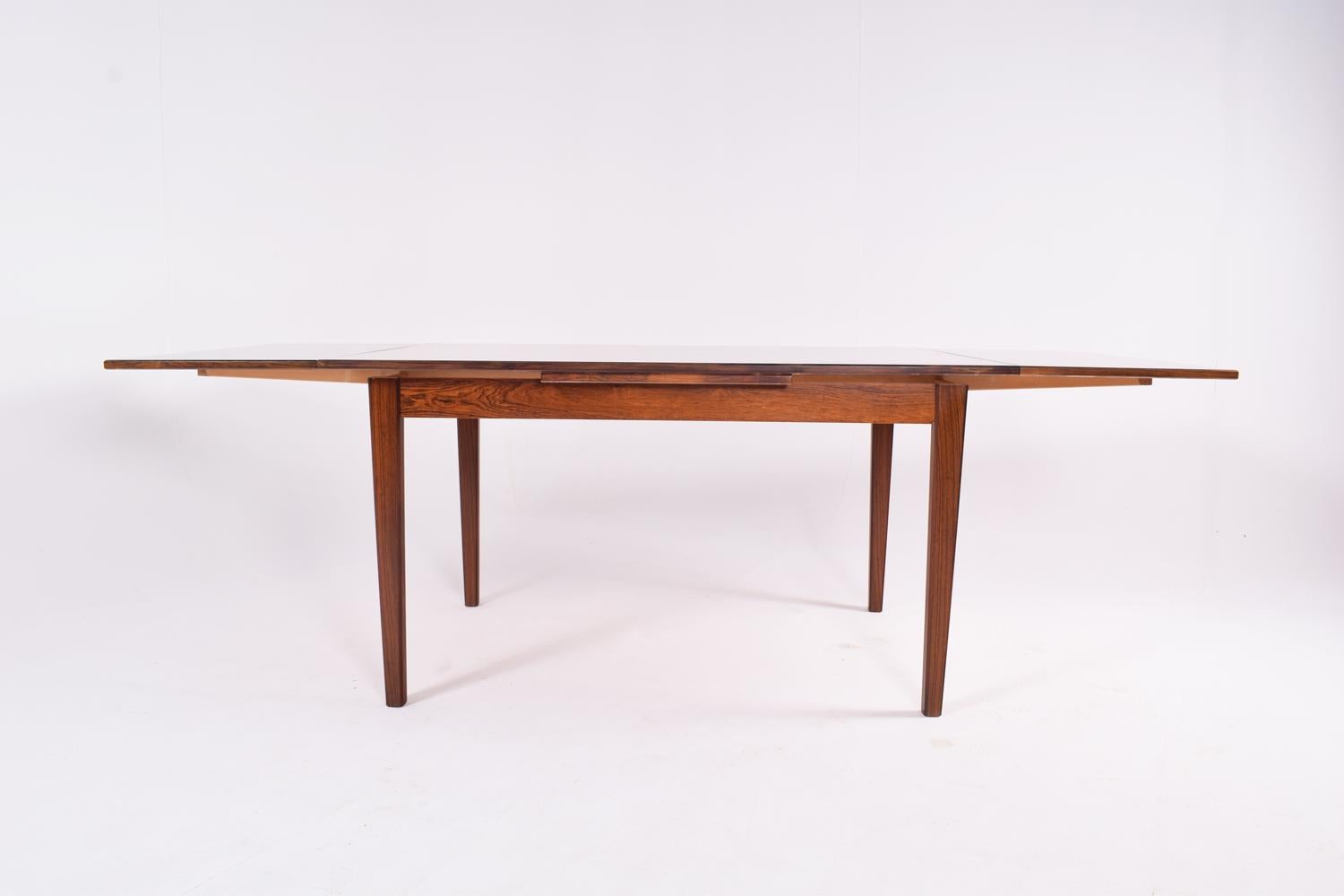 Mid-20th Century Midcentury Rosewood Extendable Dining Table, 1960s