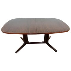 Midcentury Rosewood Extendable Dining Table by Niels Koefoeds Hornslet