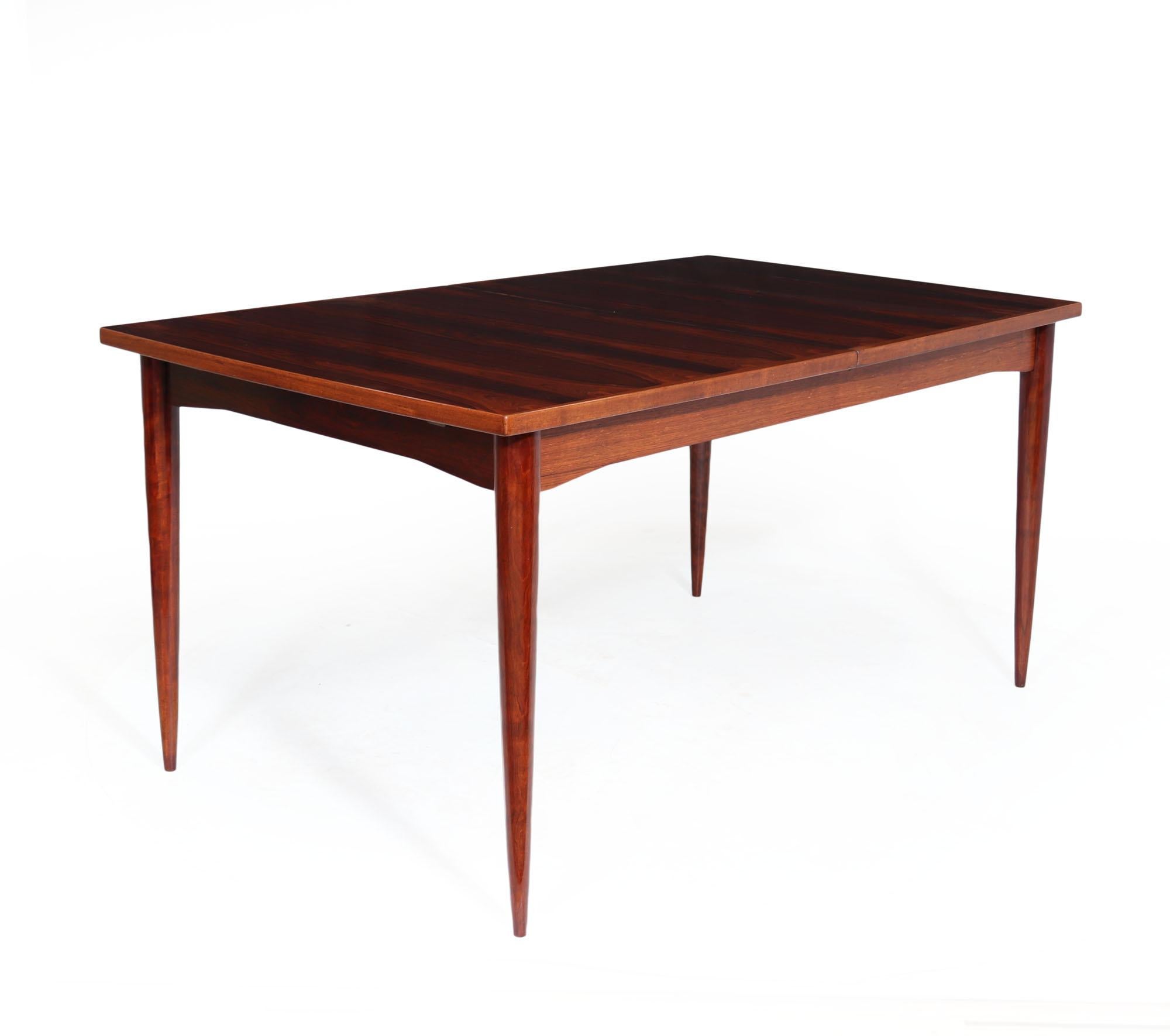Mid-Century Modern Midcentury Rosewood Extending Table For Sale