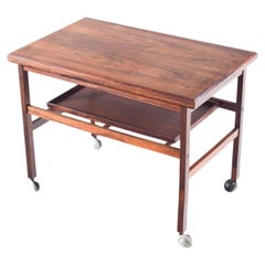 Servidor de Té Troley/Carro de Bar de Palisandro de Mediados de Siglo