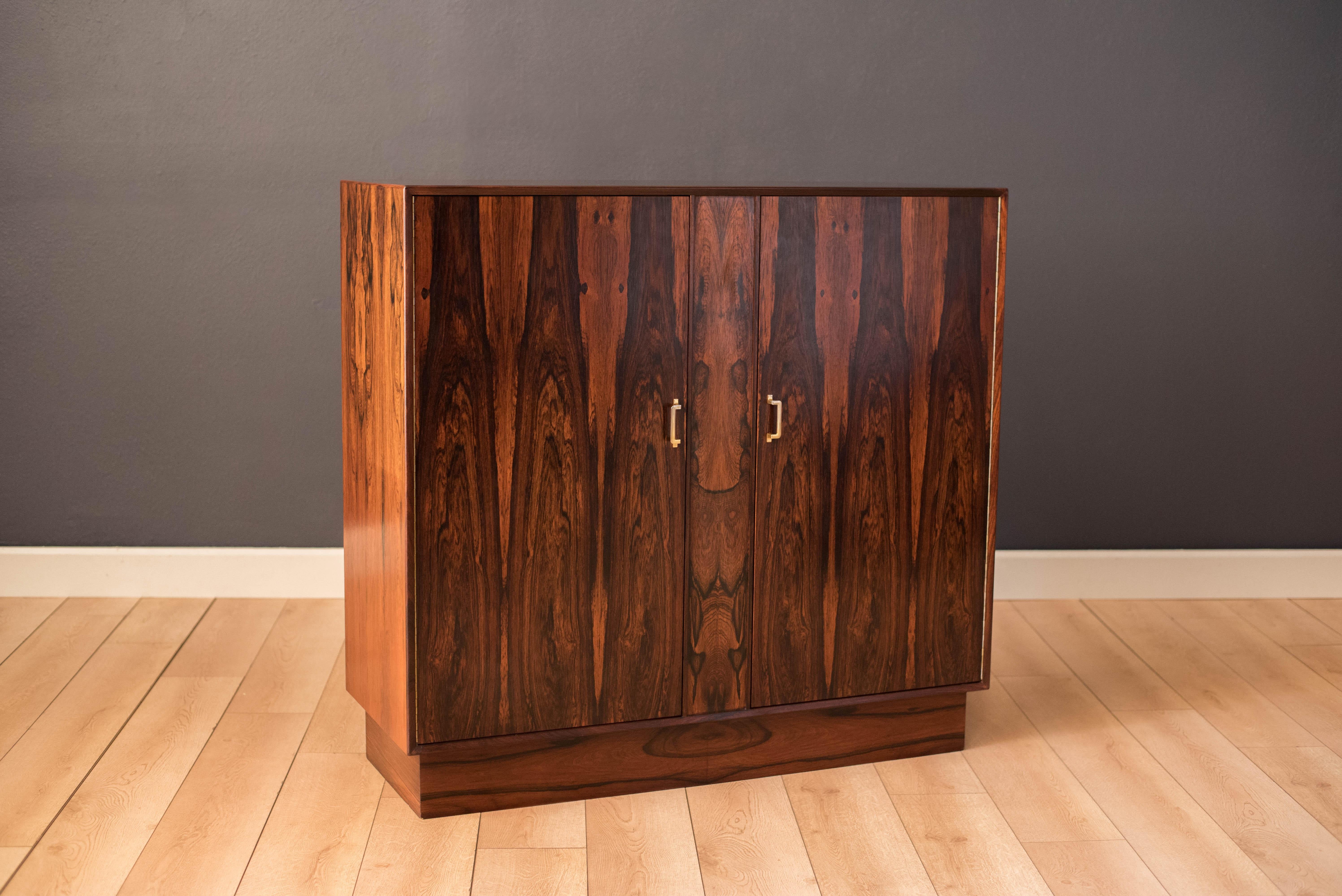 Scandinavian Modern Mid Century Rosewood Gentleman's Dresser Chest by Westnofa