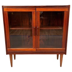 Mid-Century Rosewood Glass Cabinet