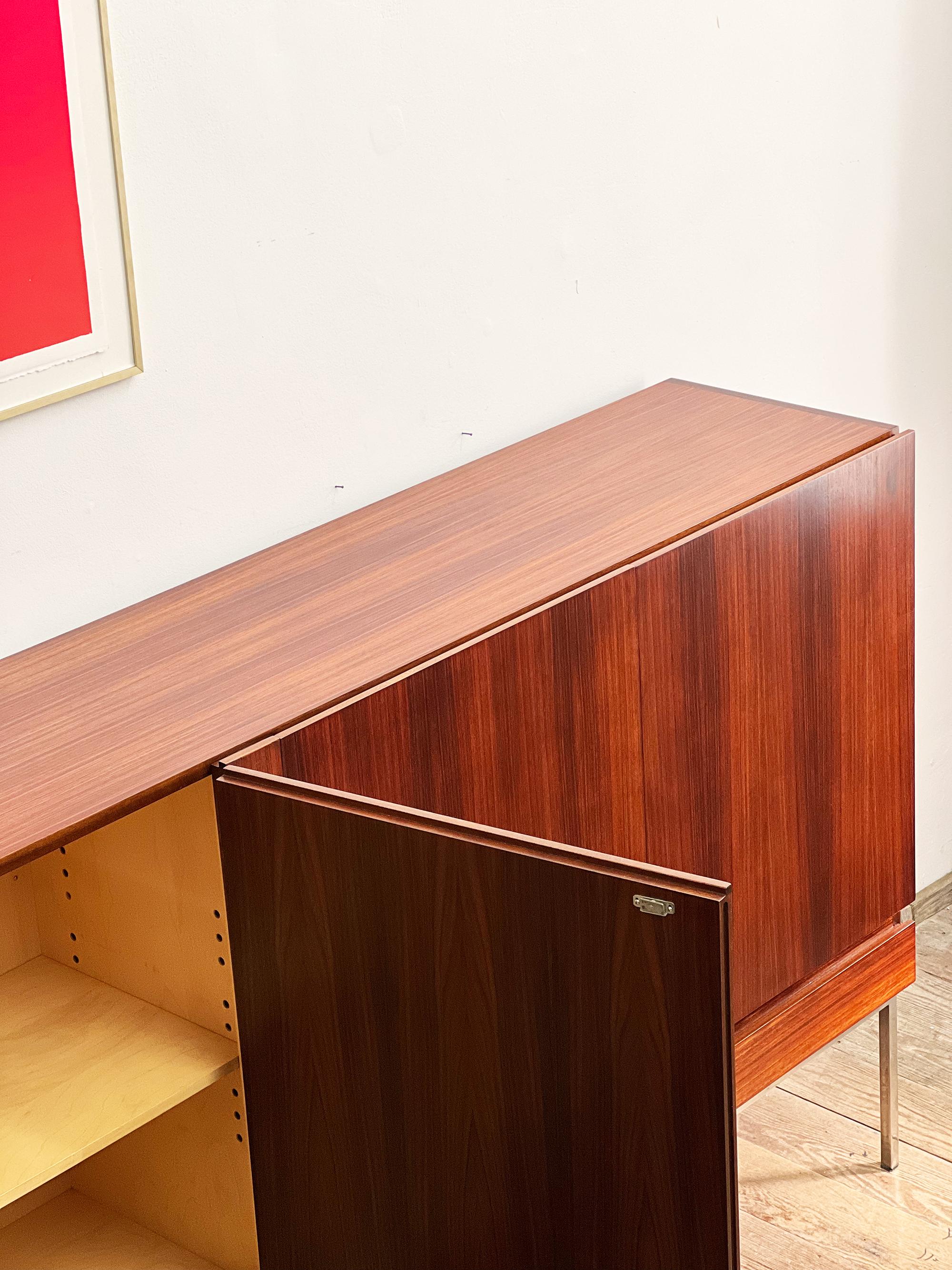 Mid Century Rosewood Highboard or Credenza by Dieter Waeckerlin, Behr, Germany For Sale 8