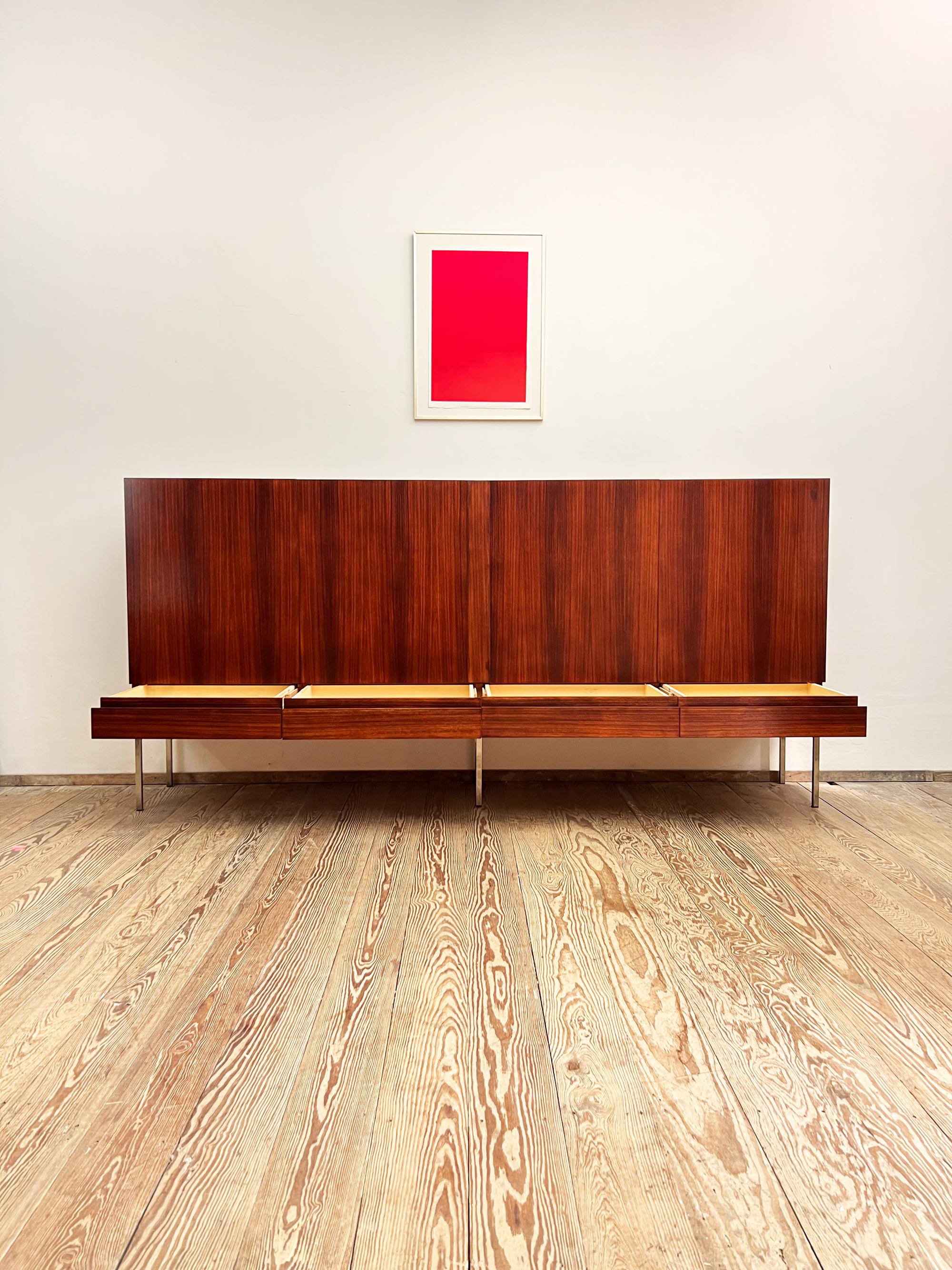 Mid-Century Modern Mid Century Rosewood Highboard or Credenza by Dieter Waeckerlin, Behr, Germany For Sale