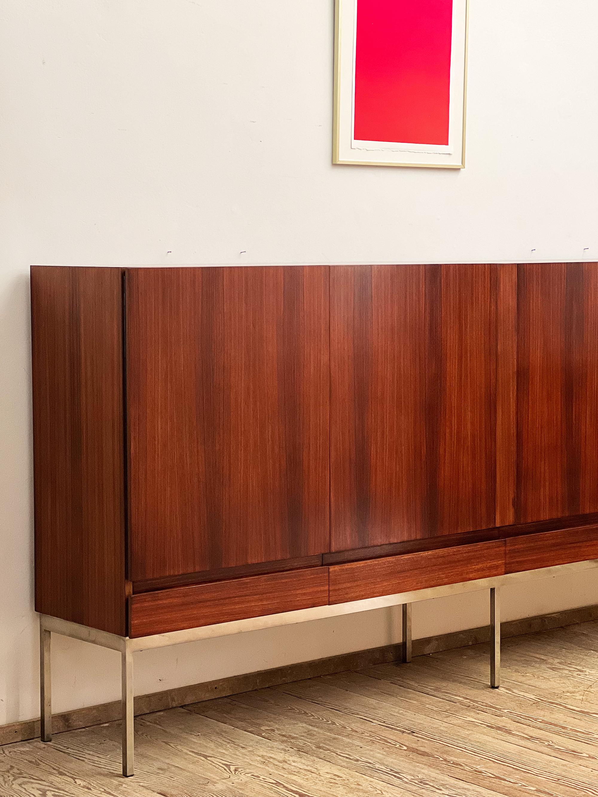 Mid Century Rosewood Highboard or Credenza by Dieter Waeckerlin, Behr, Germany In Good Condition For Sale In München, Bavaria