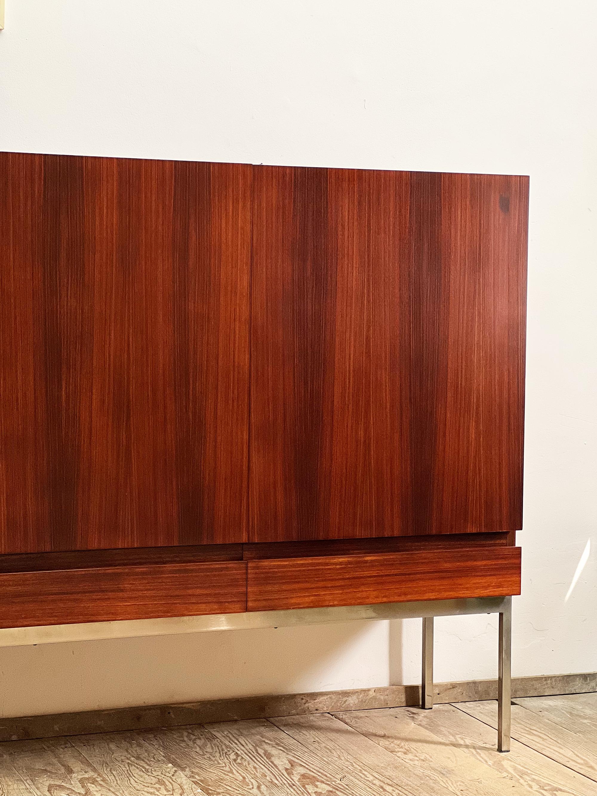 Mid Century Rosewood Highboard or Credenza by Dieter Waeckerlin, Behr, Germany For Sale 1