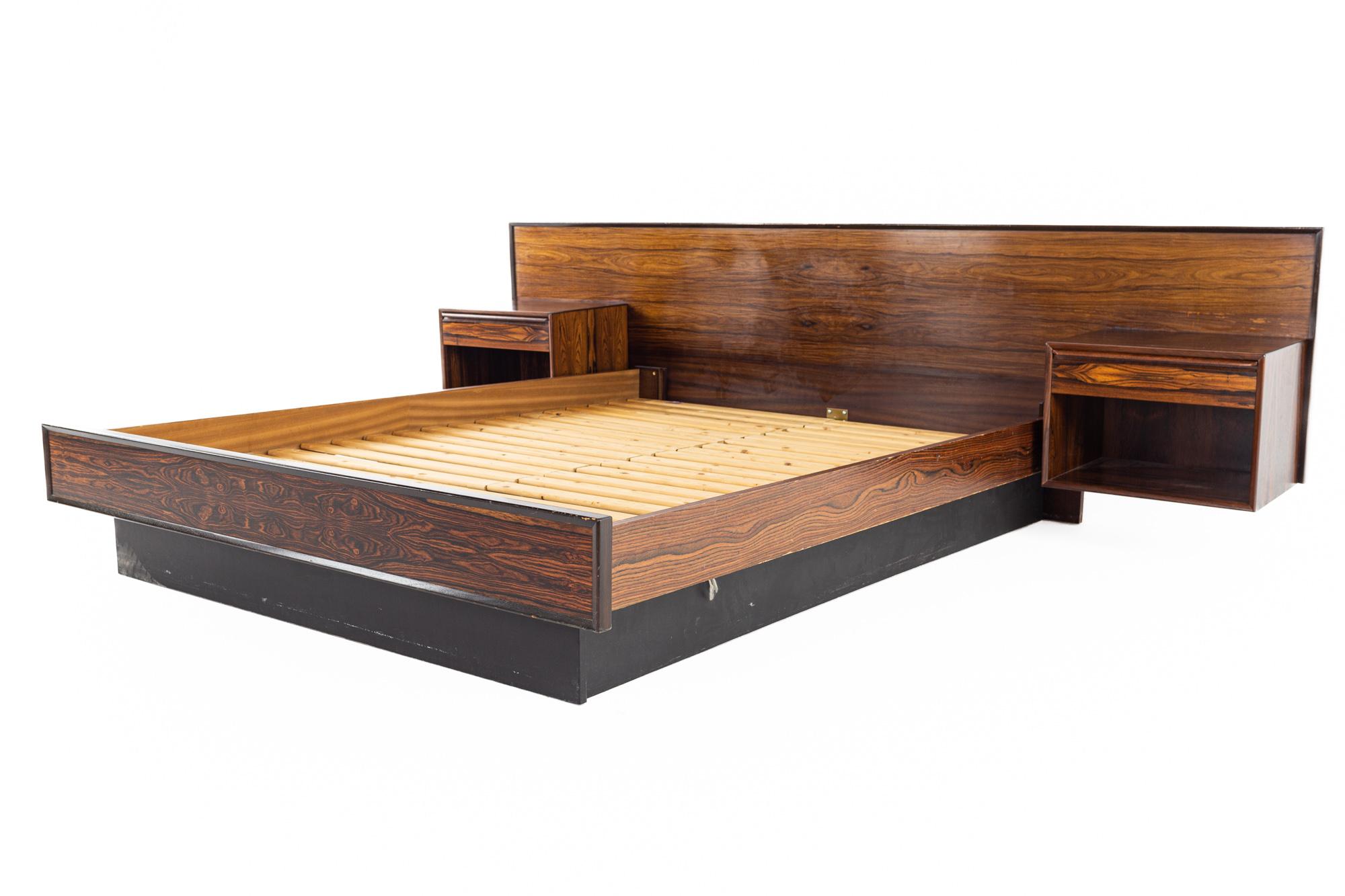 ikea platform bed with attached nightstands