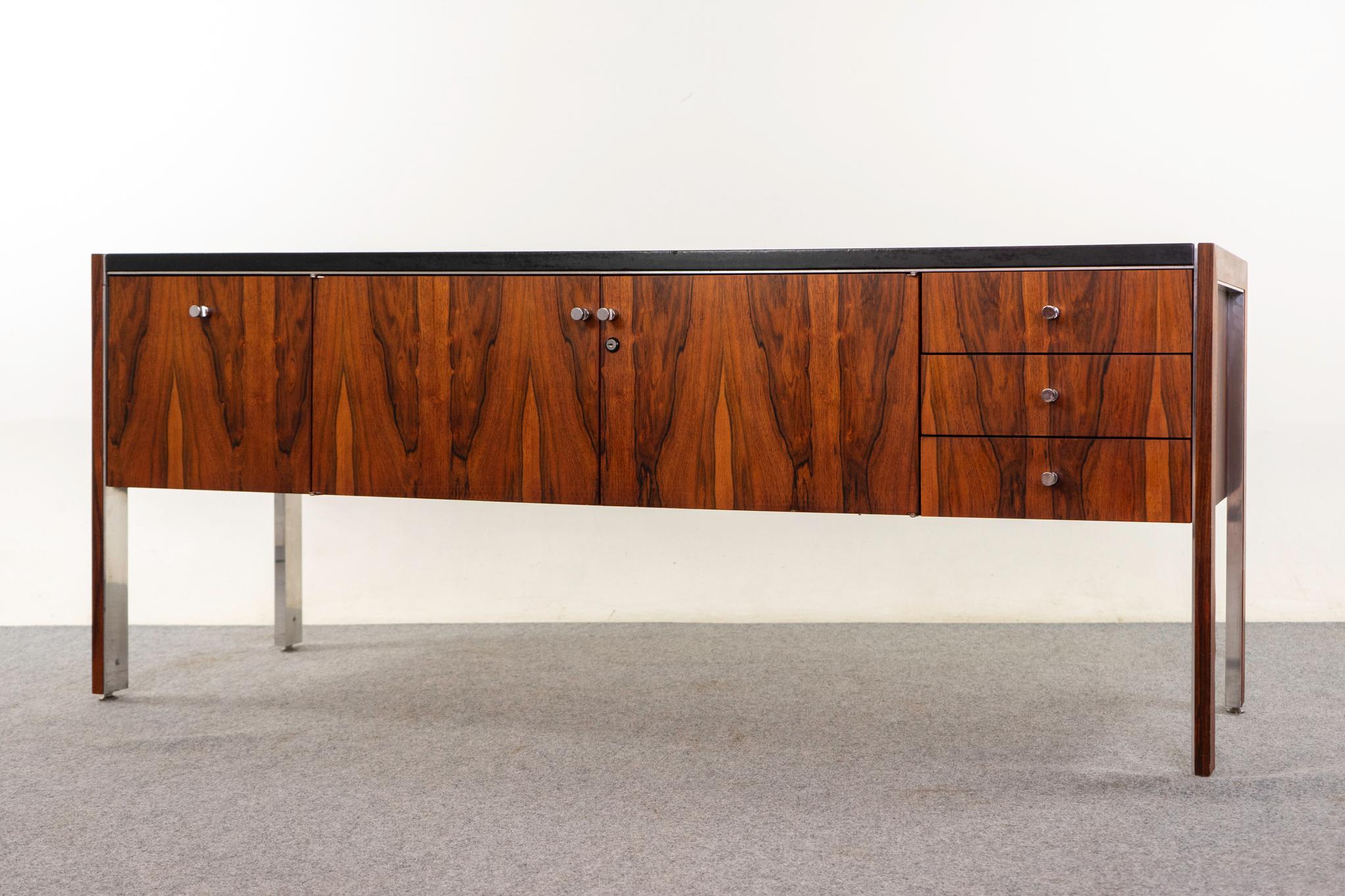 Mid-Century Rosewood & Leather Sideboard by Herman Miller For Sale 5