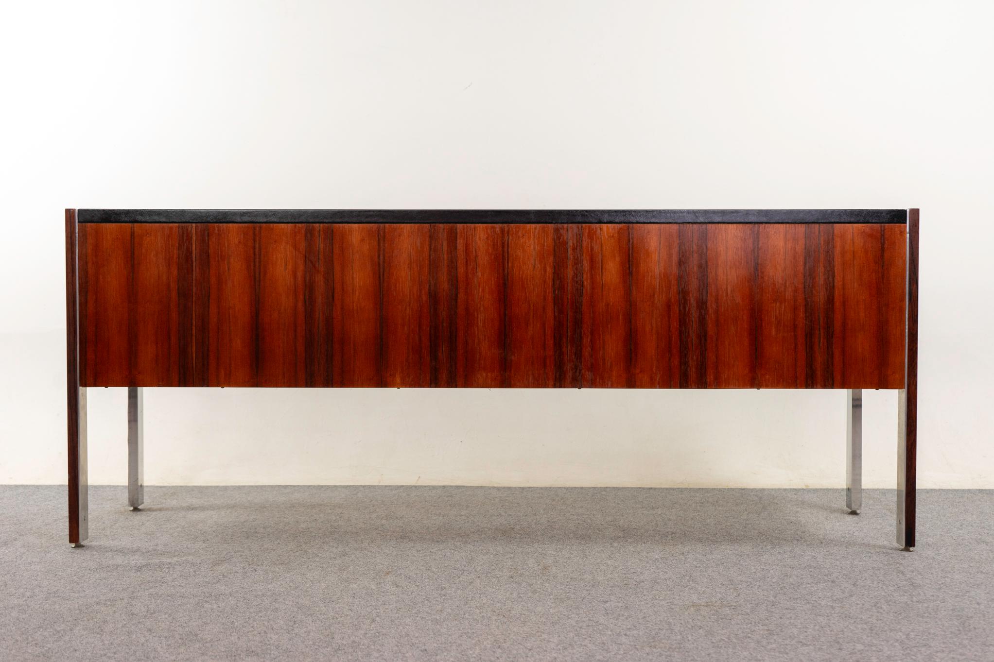 Mid-Century Rosewood & Leather Sideboard by Herman Miller For Sale 7