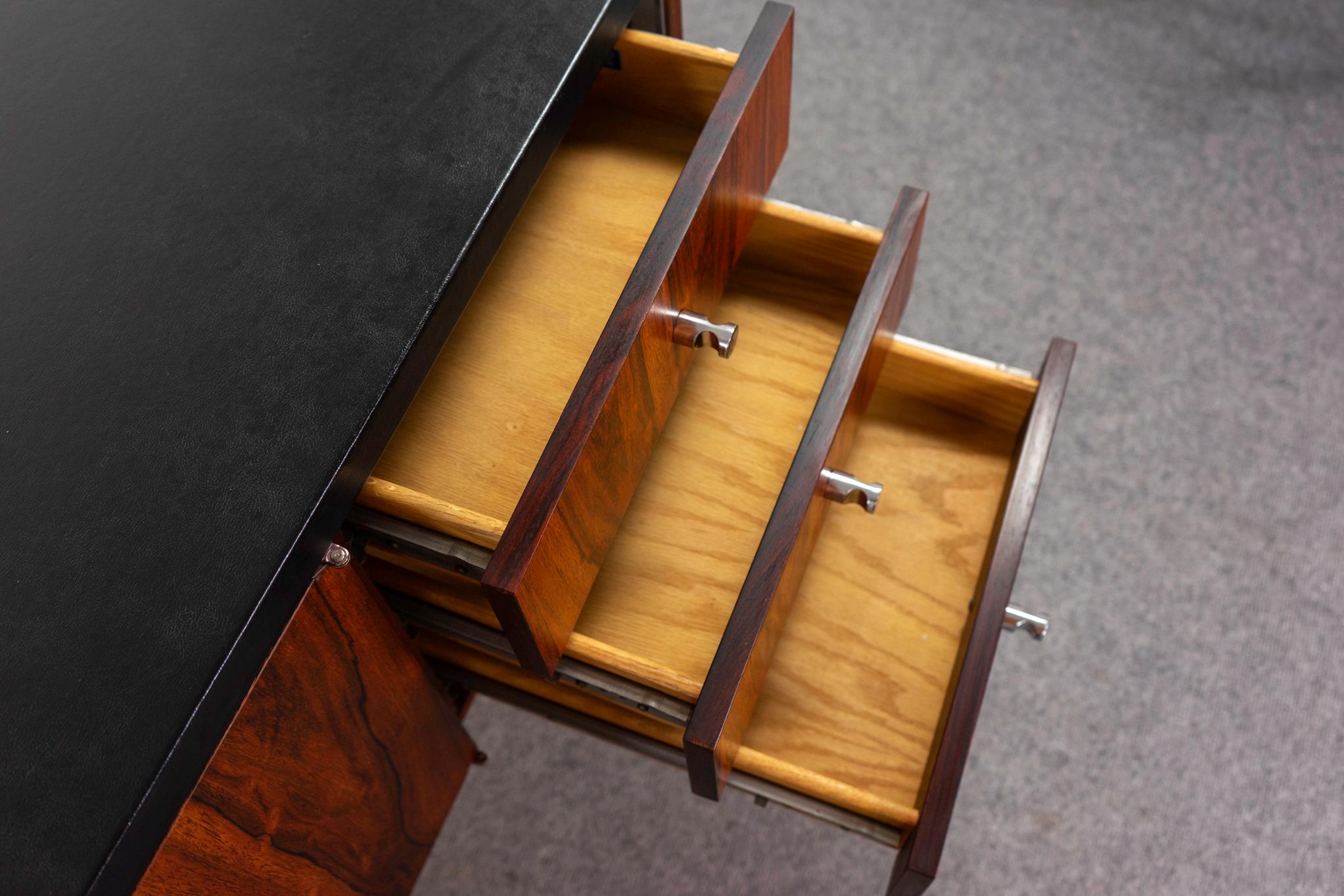 Mid-20th Century Mid-Century Rosewood & Leather Sideboard by Herman Miller For Sale