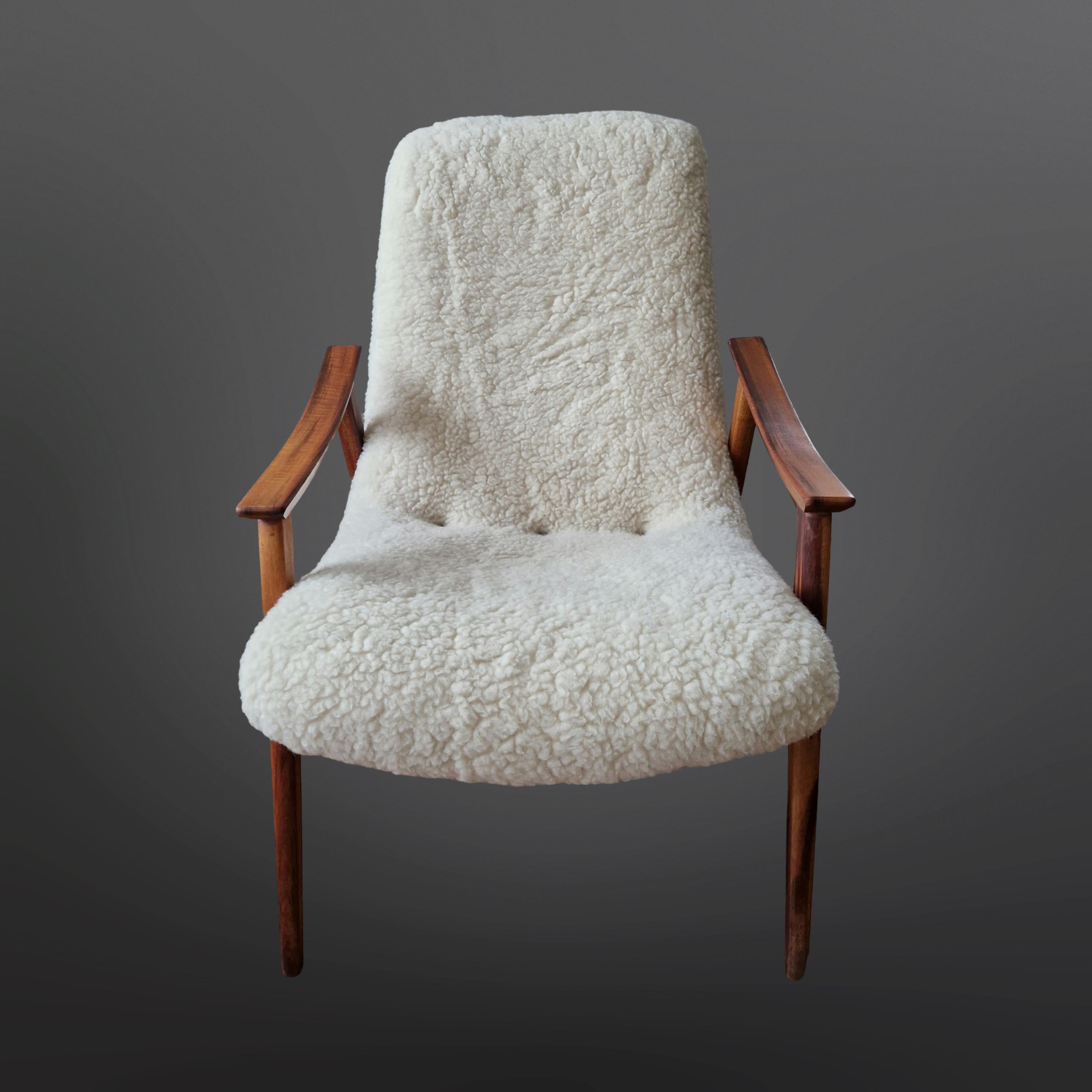 Sessel aus Palisanderholz von Gelli, Brasilien 1950er Jahre im Zustand „Gut“ in ECHT, NL