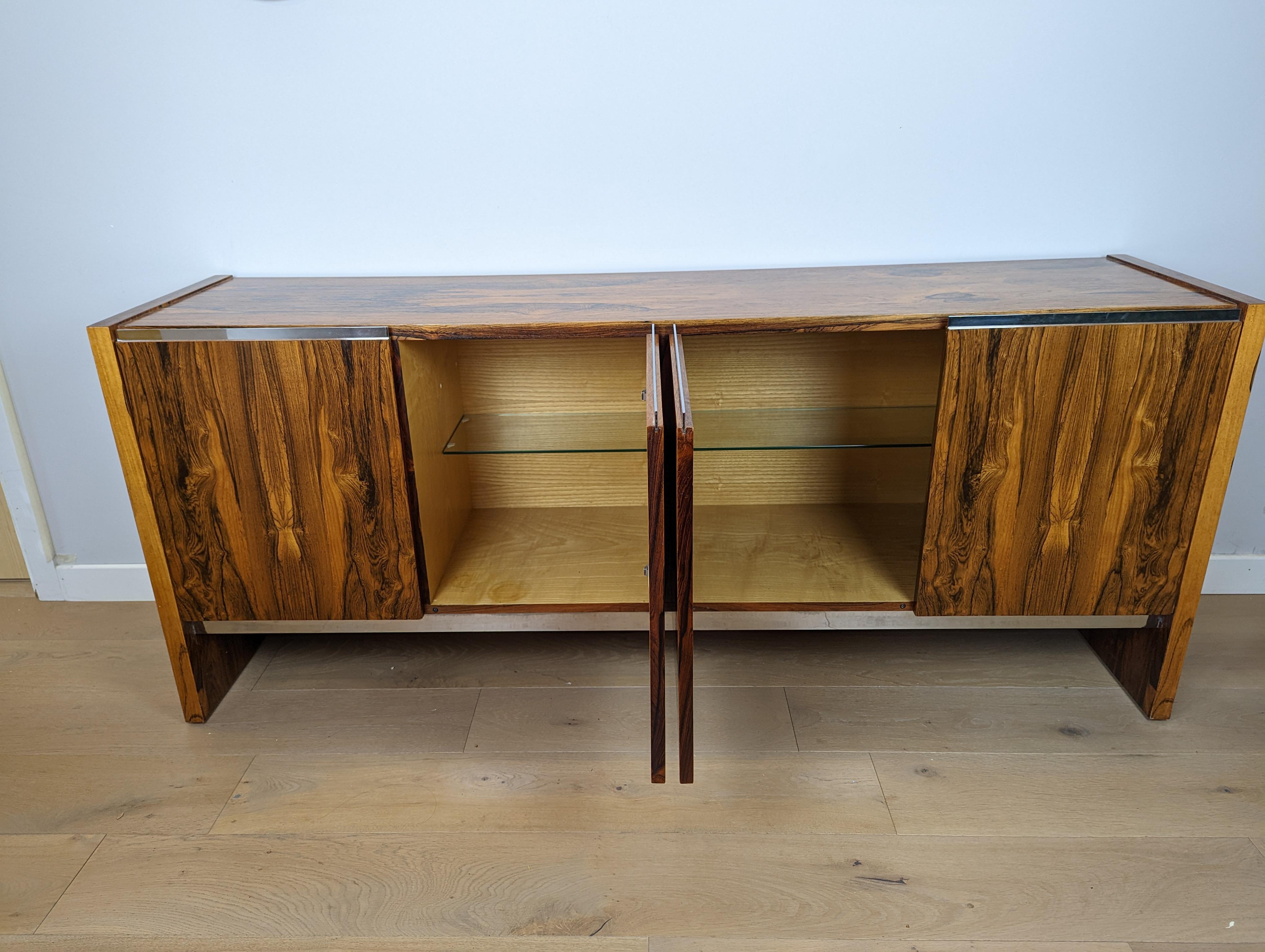 Mid-Century Rosewood Merrow Associates Sideboard with Chrome, Richard Young 10