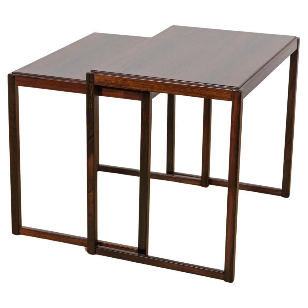 Mid-Century Rosewood Nesting Tables, 1960s, Sweden, Set of 2