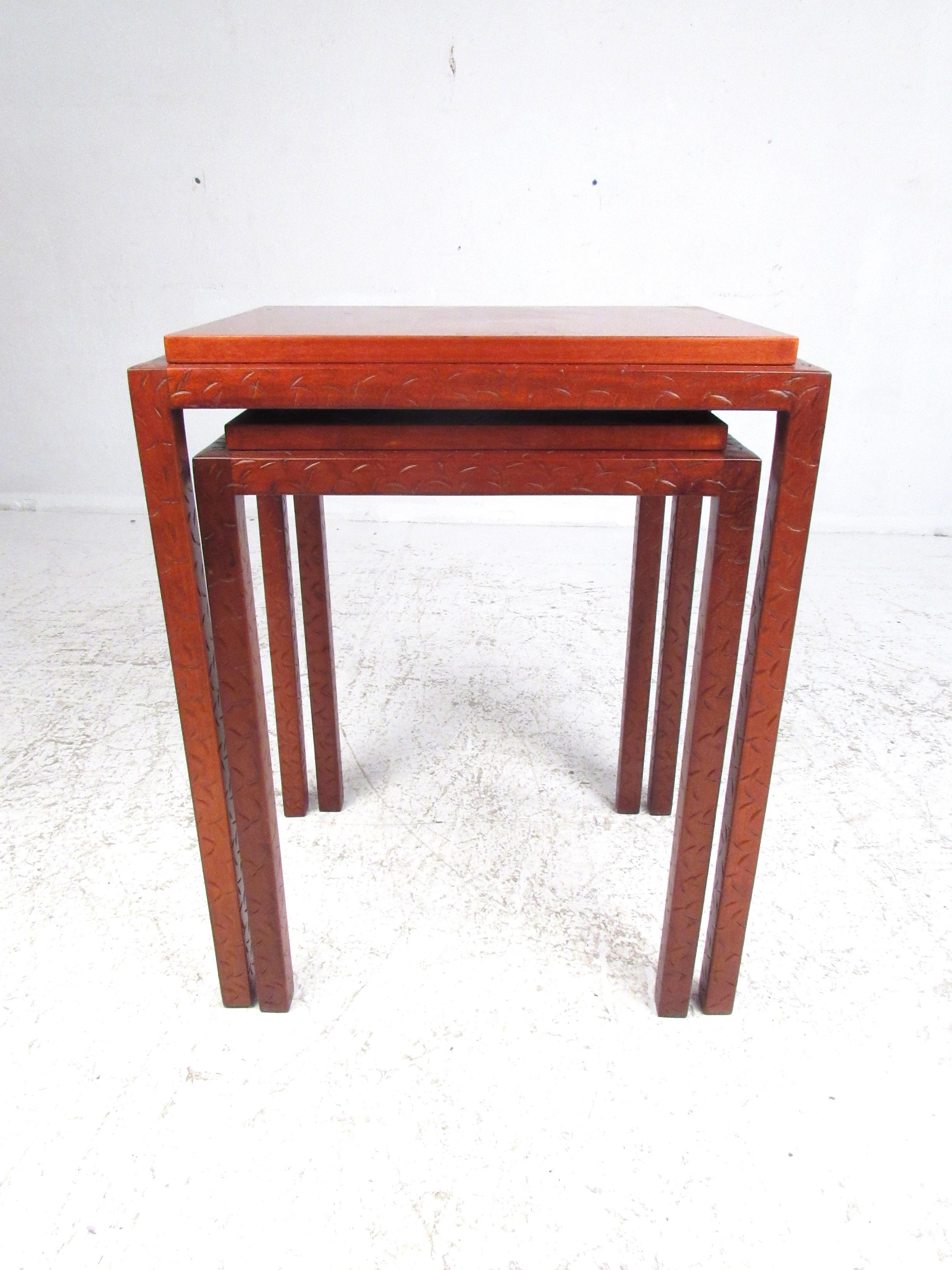 Wood Midcentury Rosewood Nesting Tables For Sale