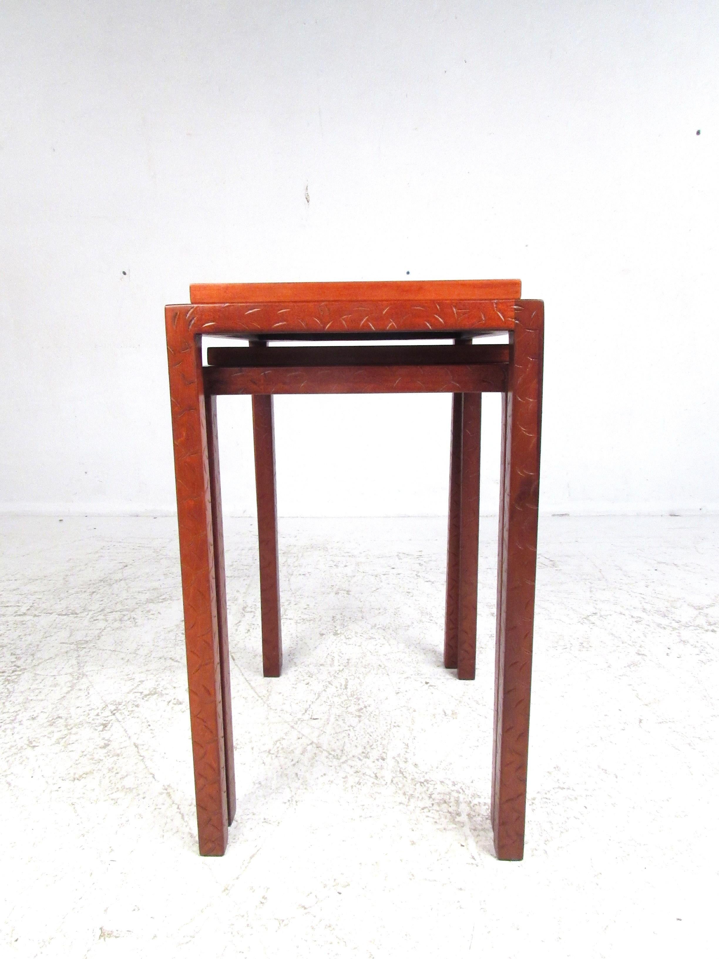 Midcentury Rosewood Nesting Tables For Sale 3