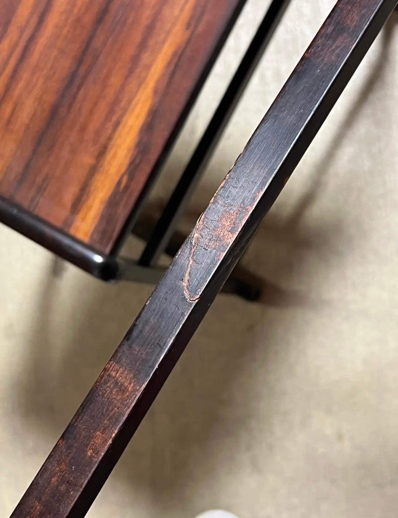 Mid Century Rosewood Nesting Tables - Set of 3 For Sale 3