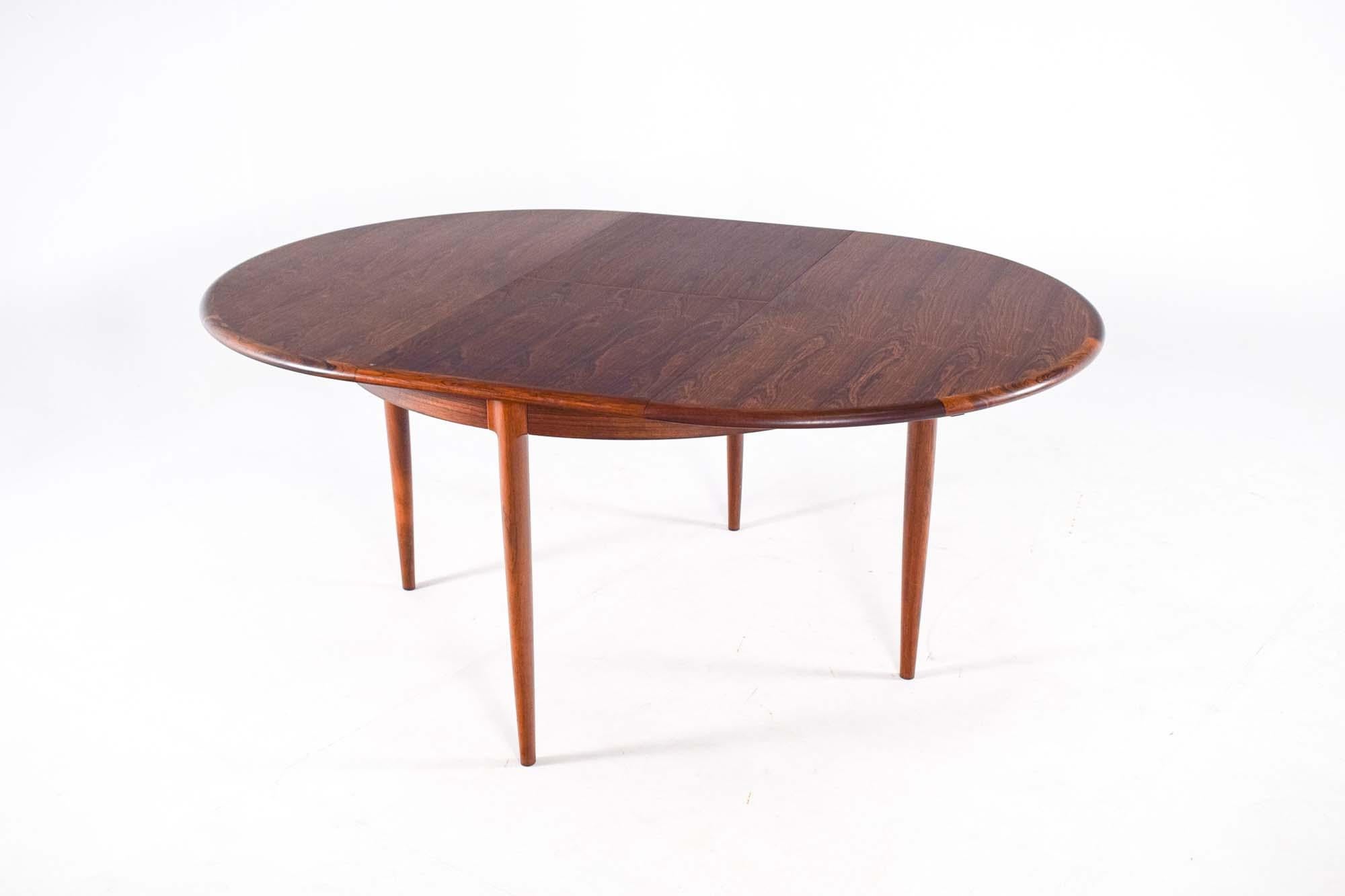 Mid Century Rosewood Niels Moller Dining Table Model 15, 1960s For Sale 3