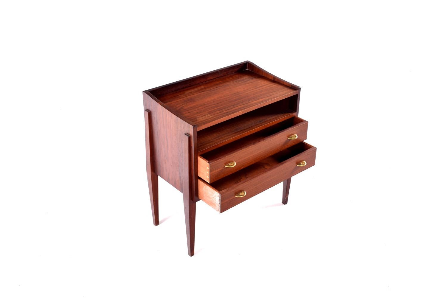 Midcentury Rosewood Nightstand by Frode Holm In Good Condition In Lisboa, Lisboa