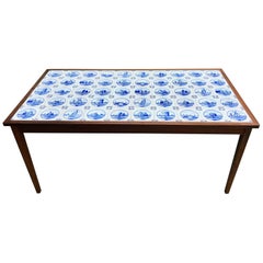 Mid-Century Rosewood Occasional Table with Ceramic Tile Top by Frits Henningsen