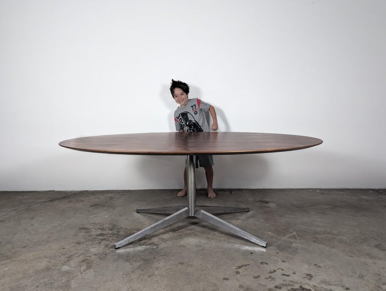 Mid Century Rosewood Oval Dining/Conference Table by Florence