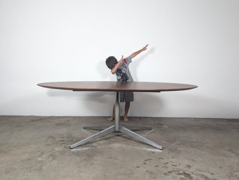 Mid Century Rosewood Oval Dining/Conference Table by Florence