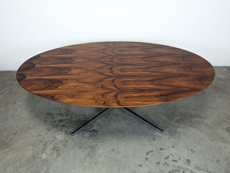 Mid Century Rosewood Oval Dining/Conference Table by Florence