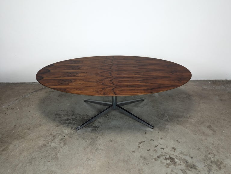 Mid Century Rosewood Oval Dining/Conference Table by Florence