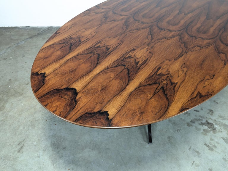 Mid Century Rosewood Oval Dining/Conference Table by Florence