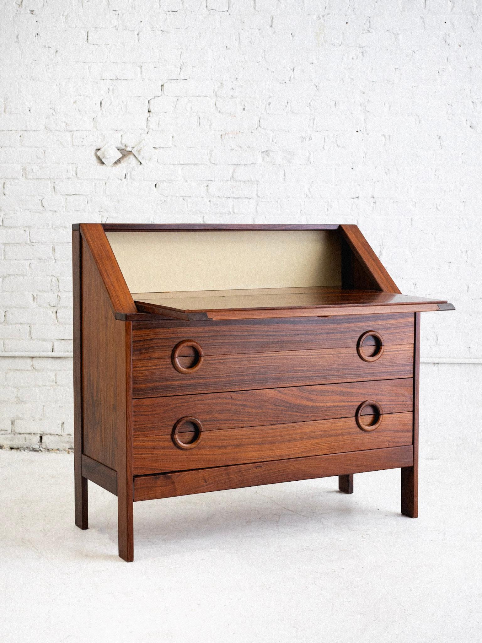 Mid-Century Modern Mid Century Rosewood Secretary Desk For Sale