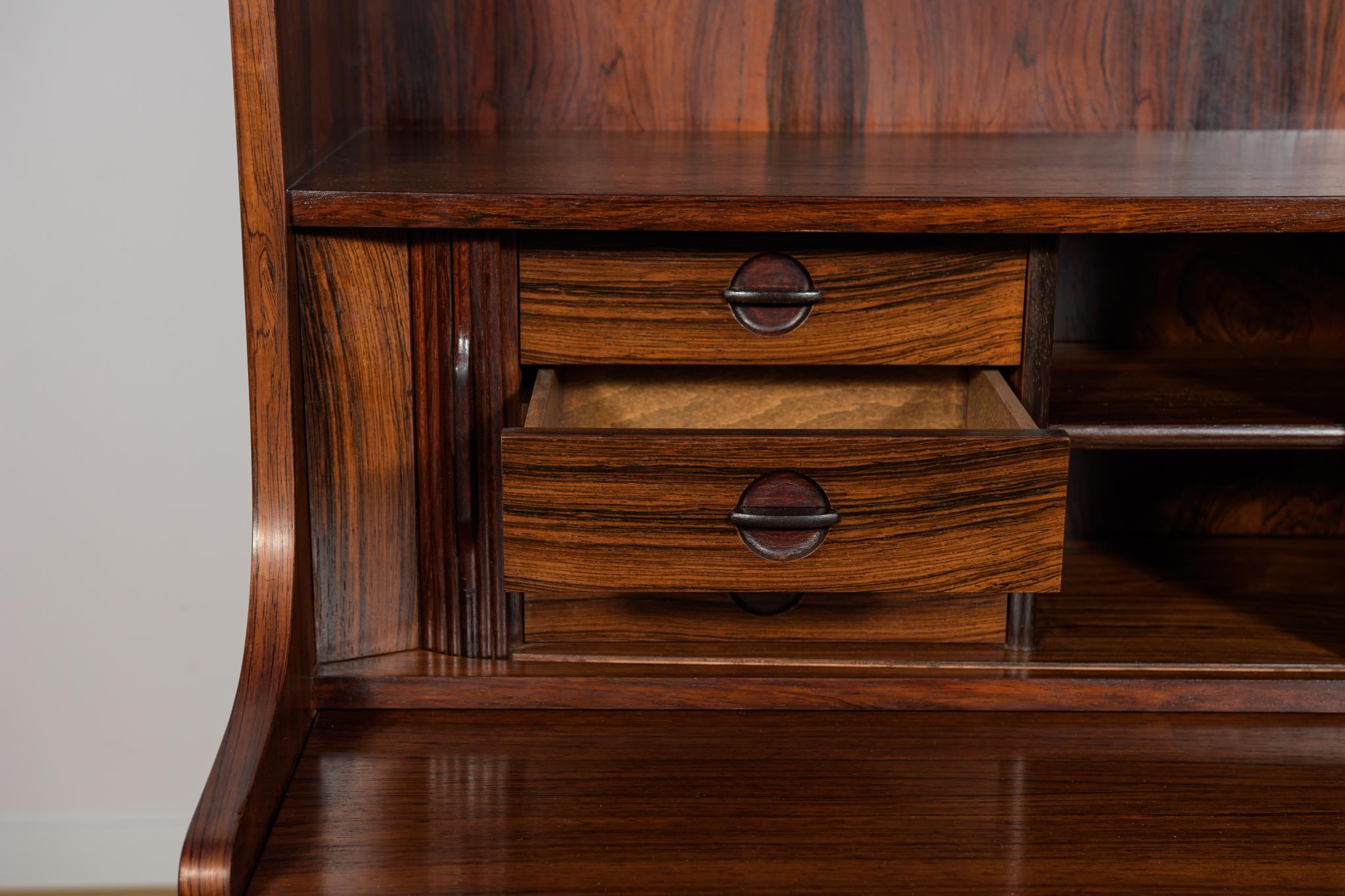 Mid-Century Rosewood Shelf by Johannes Sorth for Bornholm, Denmark, 1960s For Sale 7