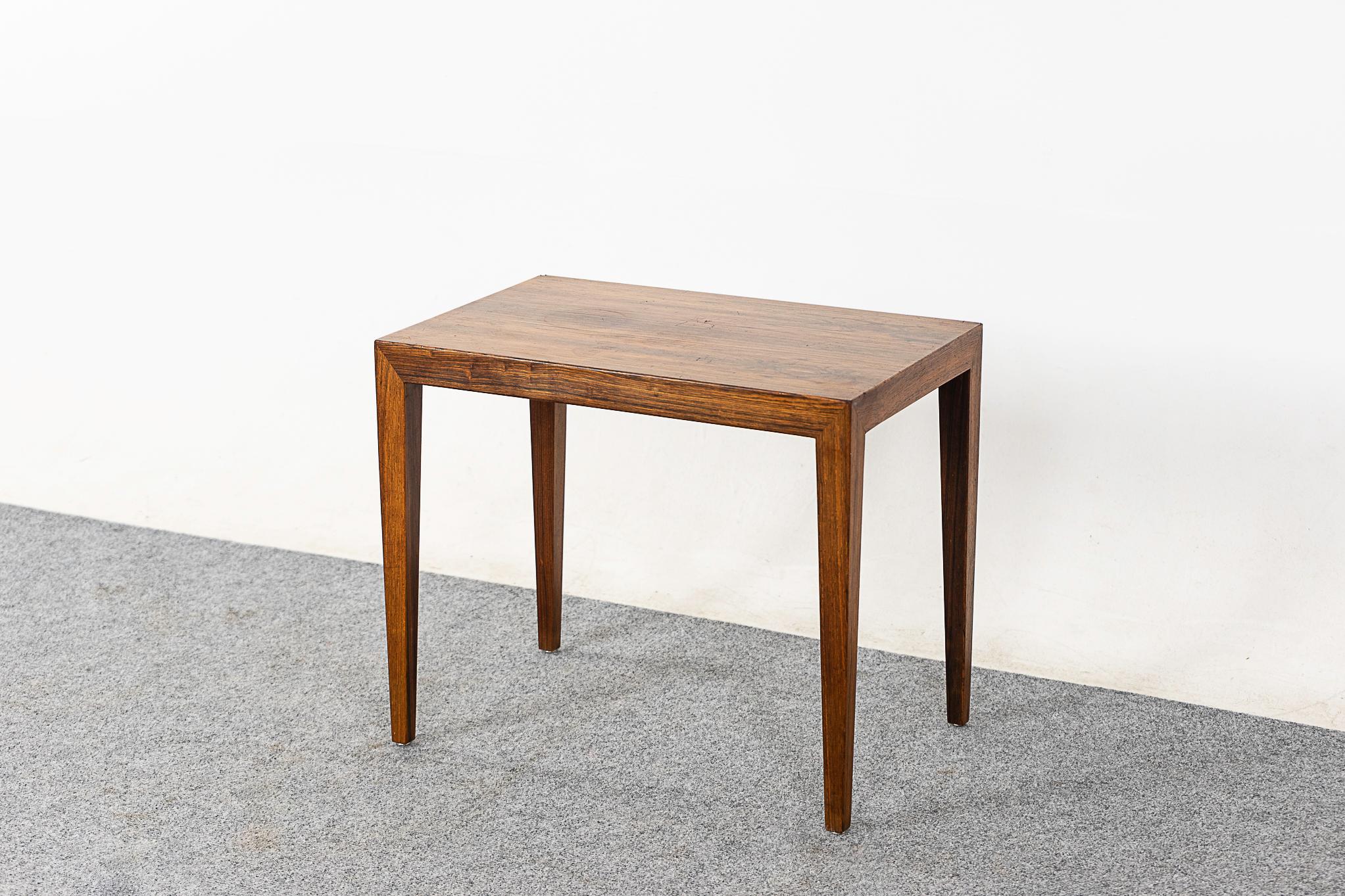 Mid-20th Century Mid-Century Rosewood Side Table by Haslev  For Sale