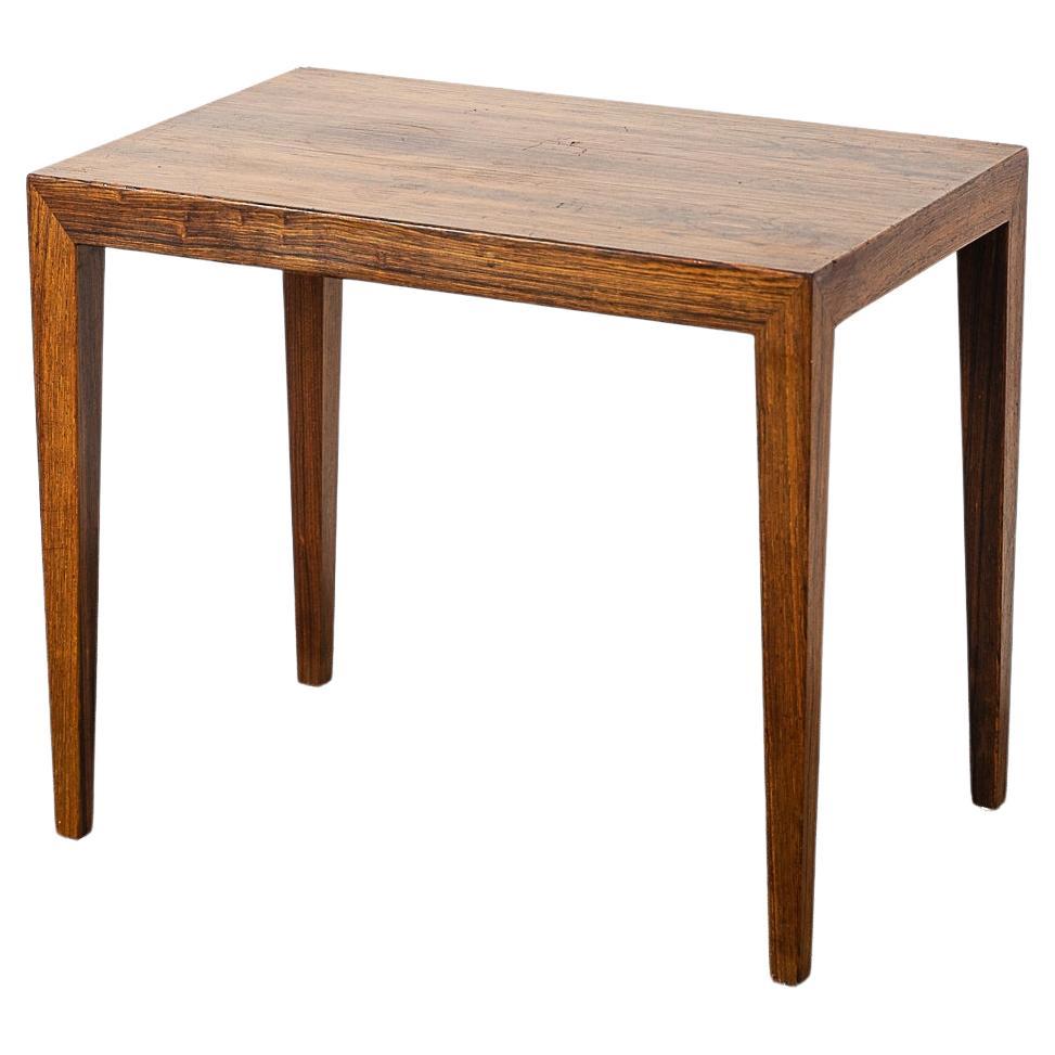 Mid-Century Rosewood Side Table by Haslev  For Sale