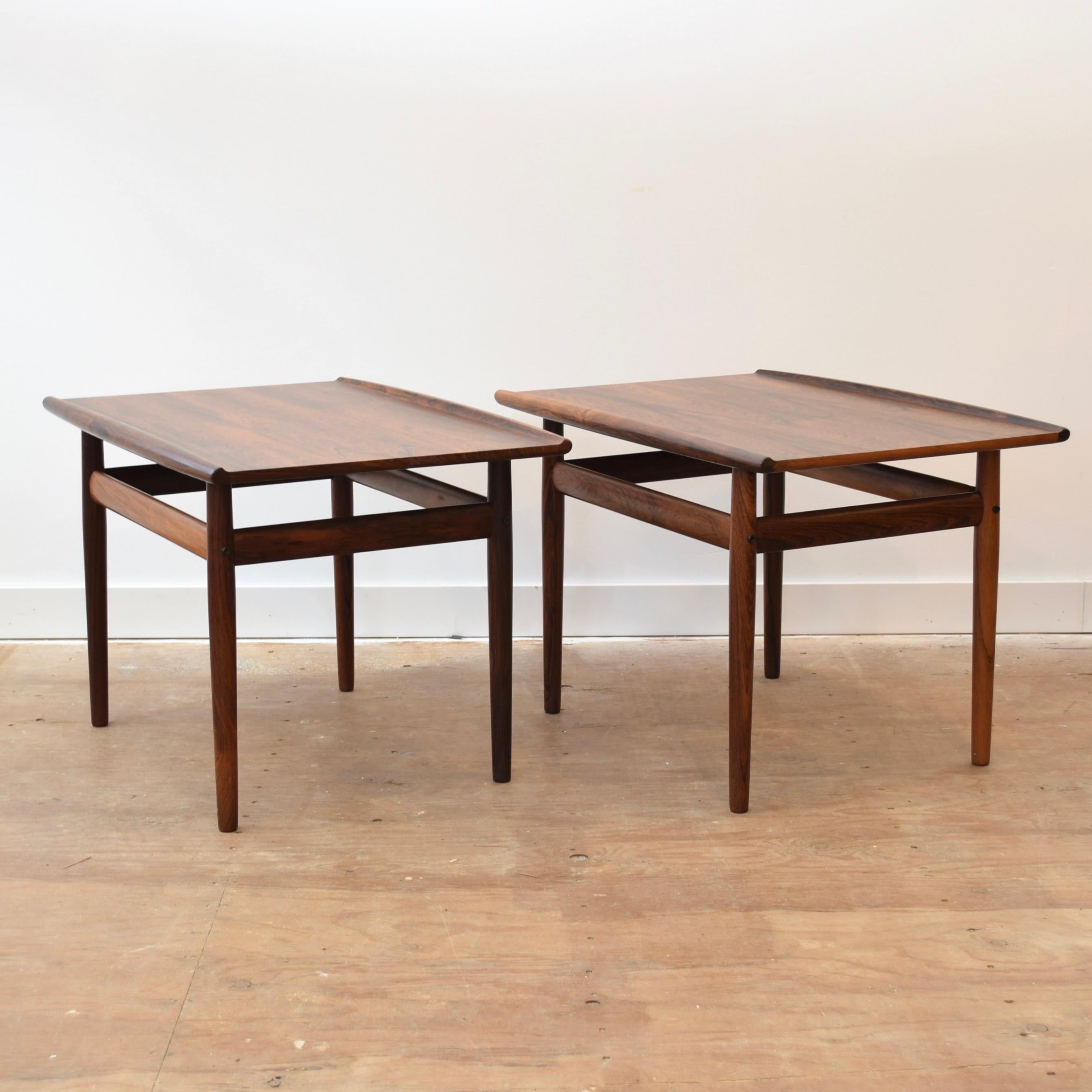 Mid-Century Modern Mid Century Rosewood Side Table Set by Glostrup Møbelfabrik  For Sale