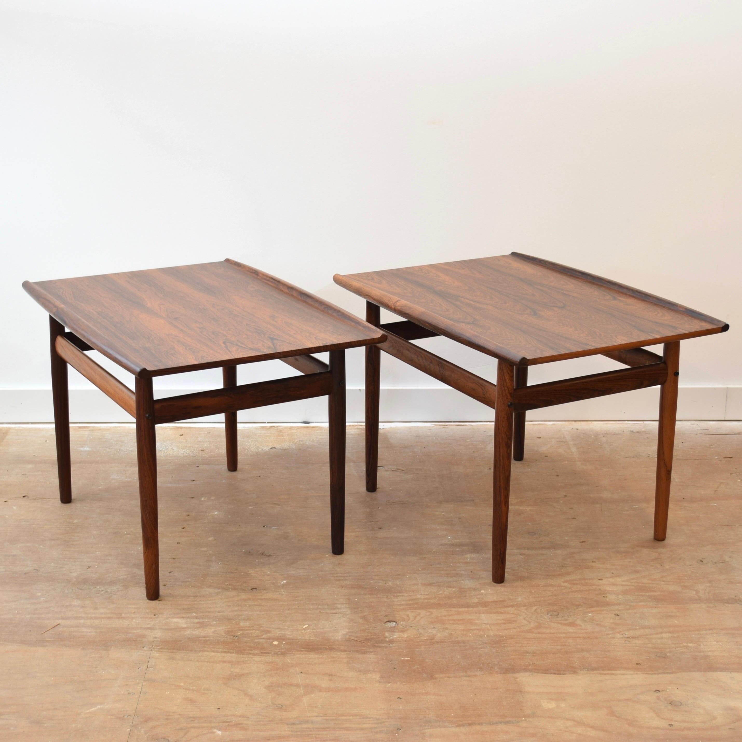 Danish Mid Century Rosewood Side Table Set by Glostrup Møbelfabrik  For Sale