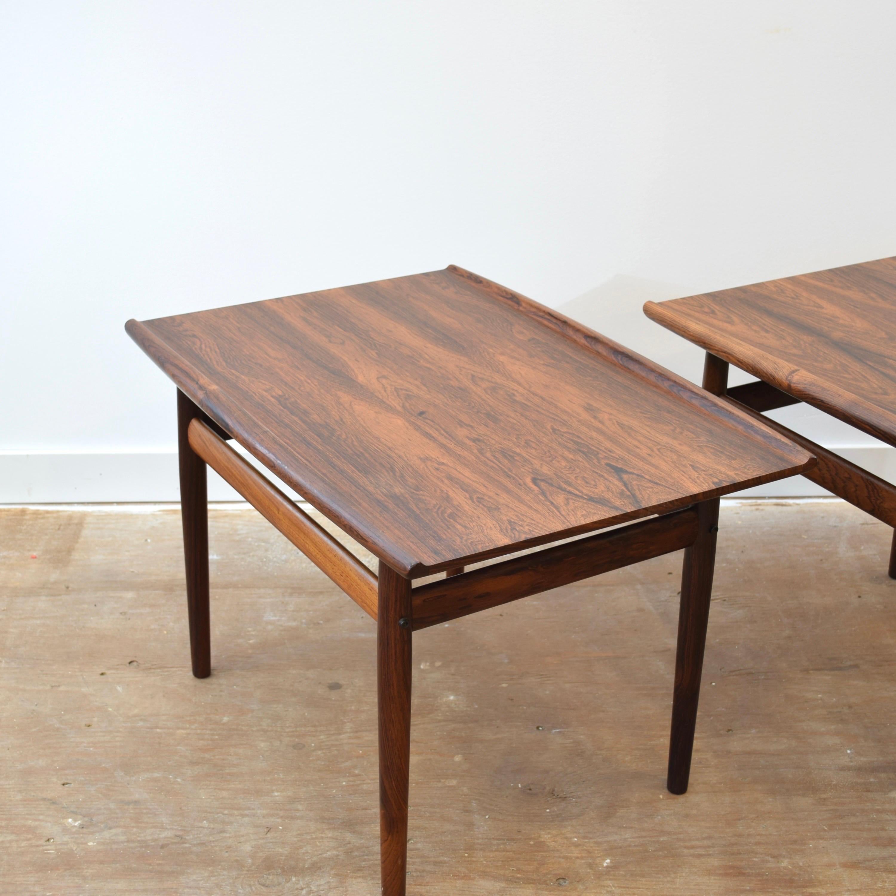 Mid-20th Century Mid Century Rosewood Side Table Set by Glostrup Møbelfabrik 