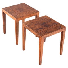 Midcentury Rosewood Side Tables by Severin Hansen for Haslev, 1960s