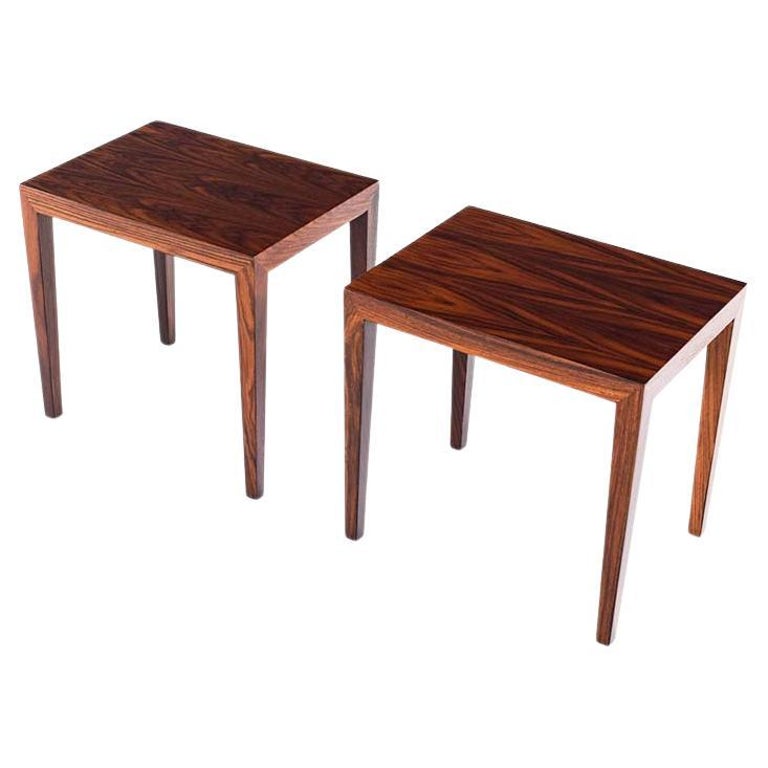 MidCentury Rosewood Side Tables by Severin Hansen for Haslev, Denmark