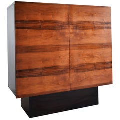 Midcentury Rosewood Sideboard Buffet Cabinet, Minimalist Design, 1970s
