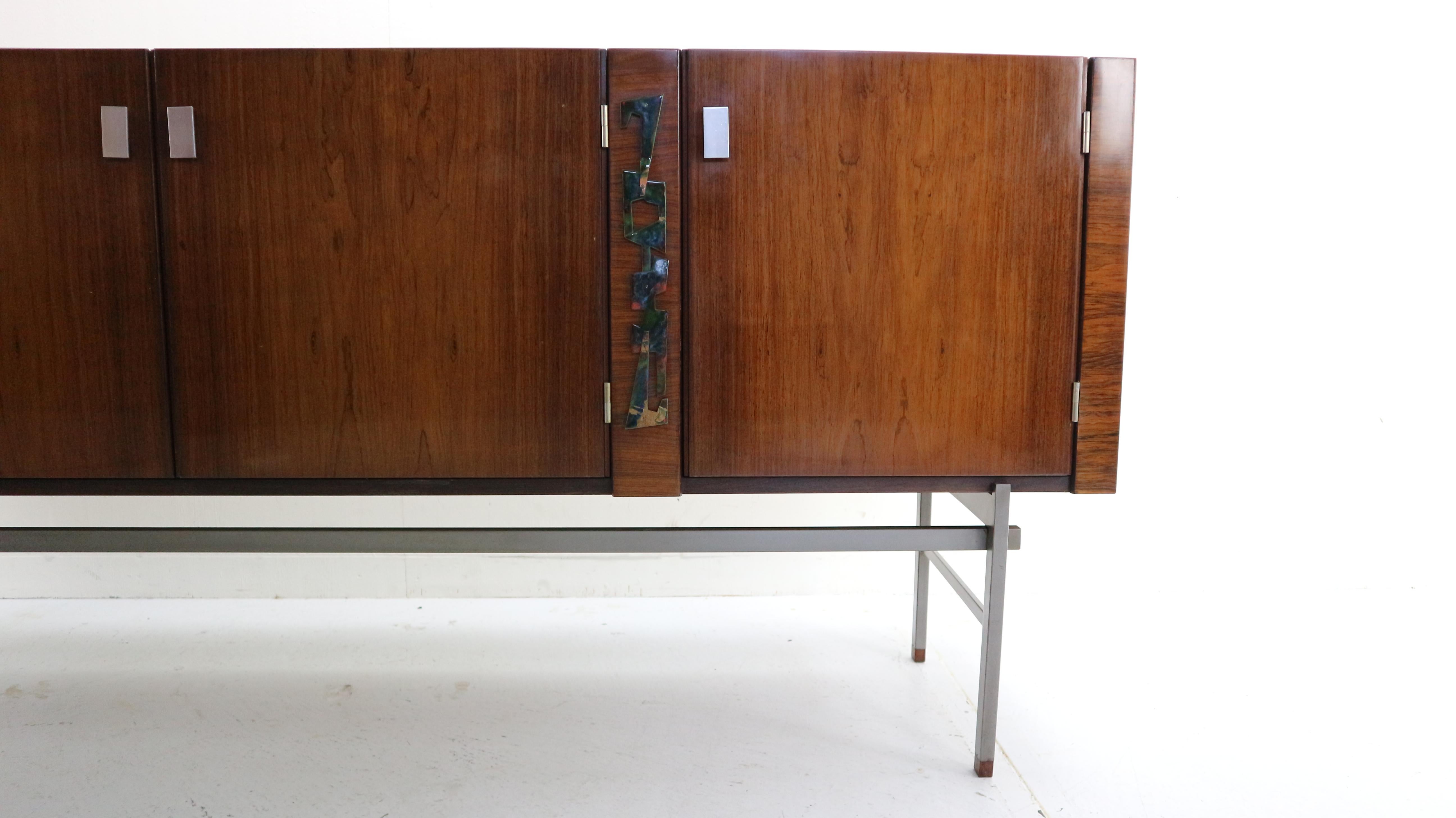 Midcentury Rosewood Sideboard by Alfred Hendrickx for Belform, Belgium, 1960s In Good Condition In The Hague, NL